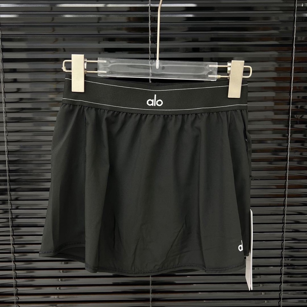 Black Alo Yoga Athletic Skort Workout Tennis Skirt